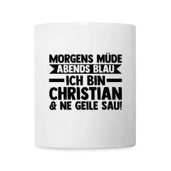 First name Chris Christian - Mug - white - Front
