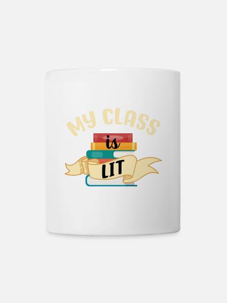 Meine Klasse ist Literatur - Tasse - Weiß