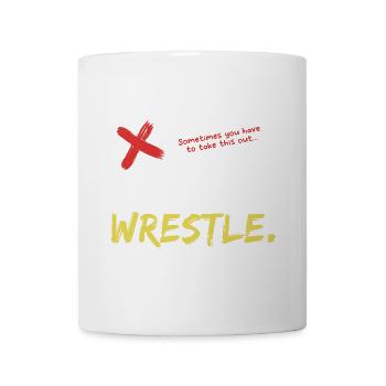 Eat Sleep Wrestle - Tasse - Weiß - Vorne