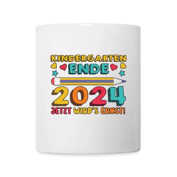 1 Grade School Child Back to School Kindergarten Kita E - Mug - white - Front