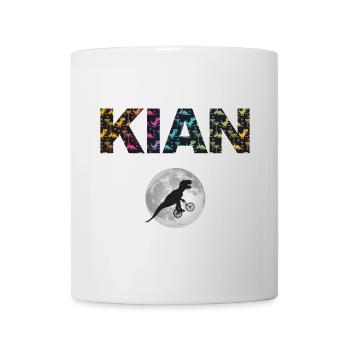 KIAN - Schöner Jungen Name mit Dinosaurier - Tasse - Weiß - Vorne