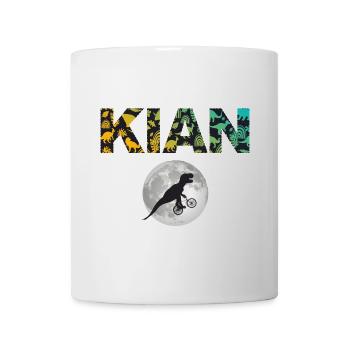 KIAN - Schöner Jungen Name mit Dinosaurier - Tasse - Weiß - Vorne