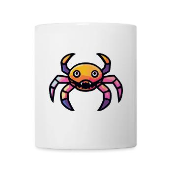 Krebs Krabbe Halloween Comic Lustig - Tasse - Weiß - Vorne