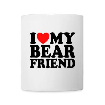 J'Aime Mon Petit Ami Ours - Mug blanc - blanc - Devant