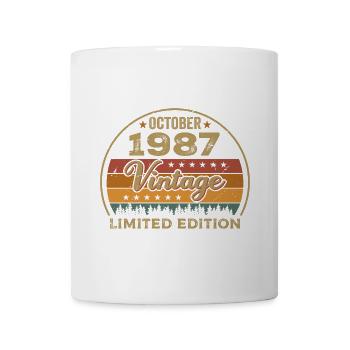 Vintage October 1987 Birthday Gift - 1987 - Mug - white - Front