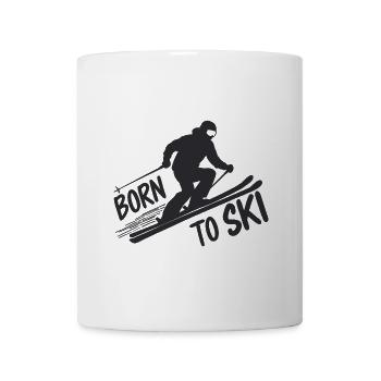 Born To Ski Skifahrer Skifahren Wintersport - Tasse - Weiß - Vorne