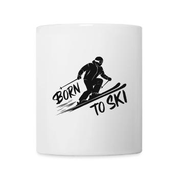 Born To Ski Skifahrer Skifahren Wintersport - Tasse - Weiß - Vorne