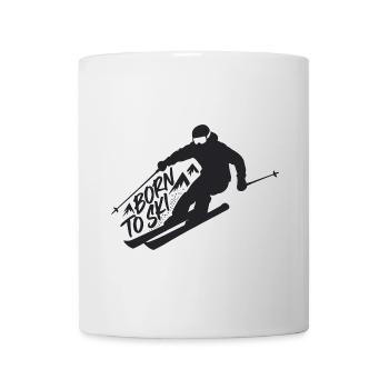 Born To Ski Skifahrer Skifahren Wintersport - Tasse - Weiß - Vorne