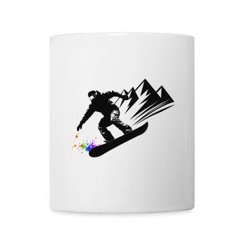 Snowboard Snowboarder Snowboard Sports d’hiver - Mug blanc - blanc - Devant