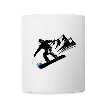 Snowboard Snowboarder Snowboard Sports d’hiver - Mug blanc - blanc - Devant