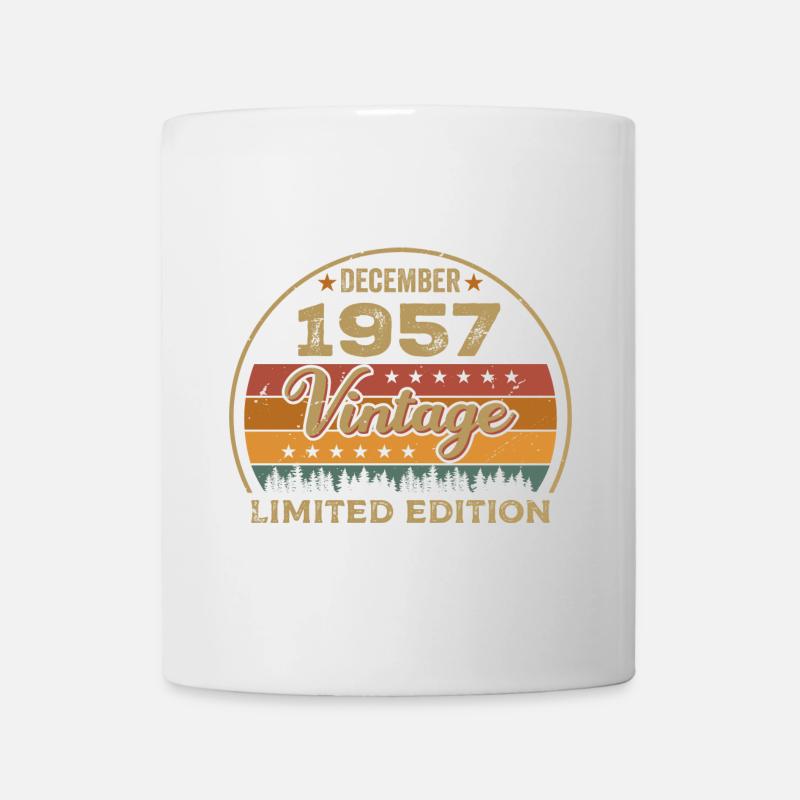 Anniversaire Décembre 1957 Cadeau Décembre 1957 - Mug blanc - blanc