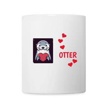 Otter half liebe geschenk - Tasse - Weiß - Vorne