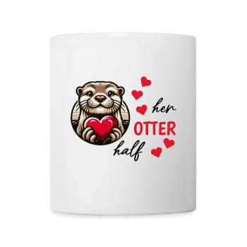 Otter half liebe geschenk - Tasse - Weiß - Vorne