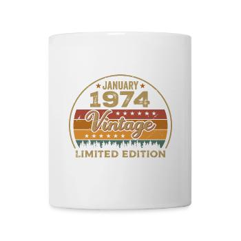 Legenden wurden im Januar 1974 geboren,Januar 1974 - Tasse - Weiß - Vorne