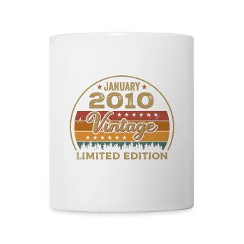 Les légendes sont nées en janvier 2010,janvier 2010 - Mug blanc - blanc - Devant
