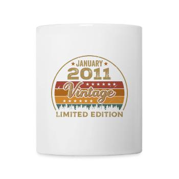 Des légendes sont nées en janvier 2011,janvier 2011 - Mug blanc - blanc - Devant