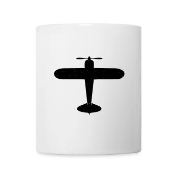 Airplane Propeller Plane Flying - Mug - white - Front