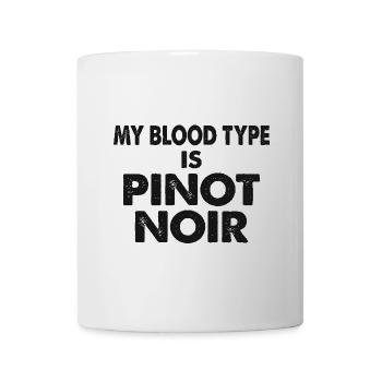 Mon groupe sanguin est Pinot Noir Vin Rouge Dicton - Mug blanc - blanc - Devant