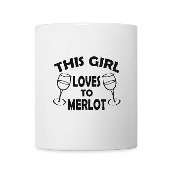 This Girl loves to Merlot Rotwein Liebhaberin - Tasse - Weiß - Vorne