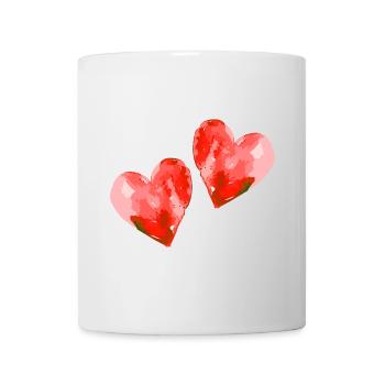 Coeurs en amour Mariage Saint-Valentin - Mug blanc - blanc - Devant