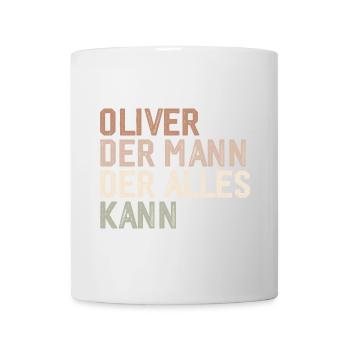 Oliver L’homme qui sait tout Prénom Oliver - Mug blanc - blanc - Devant