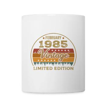 Februar 1985, Jubiläum 1985, Legenden Februar 1985 - Tasse - Weiß - Vorne