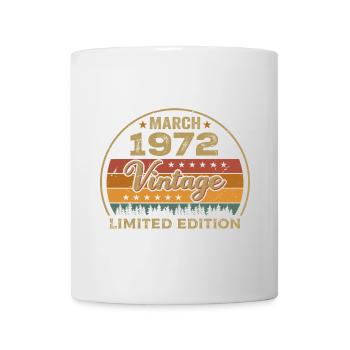 Vintage mars 1972 anniversaire mars 1972 rétro 1972 - Mug blanc - blanc - Devant