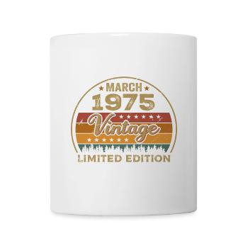 Vintage march 1975 birthday march 1975 retro 1975 - Mug - white - Front
