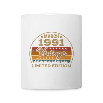Vintage march 1991 birthday march 1991 retro 1991 - Mug - white - Front