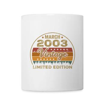 Millésime mars 2003 anniversaire mars 2003 rétro 2003 - Mug blanc - blanc - Devant