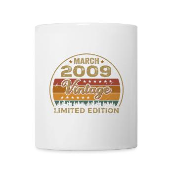 Vintage march 2009 Birthday march 2009 Retro 2009 - Mug - white - Front