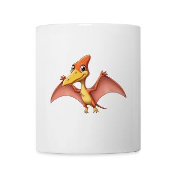 Dino Dessin Animé Ptérodactyle - Mug blanc - blanc - Devant