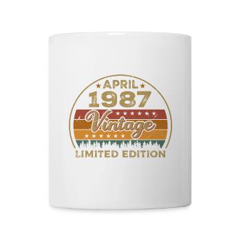 April 1987, Geburtstag April 1987, gift April 1987 - Tasse - Weiß - Vorne