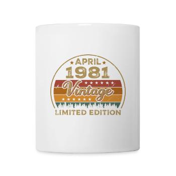 Avril 1981, anniversaire Avril 1981, cadeau Avril 1981 - Mug blanc - blanc - Devant