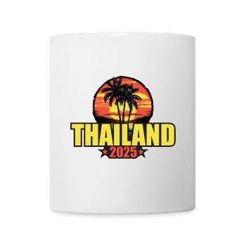 Thaïlande 2025 Vacances Palmiers Colorés - Mug blanc - blanc - Devant