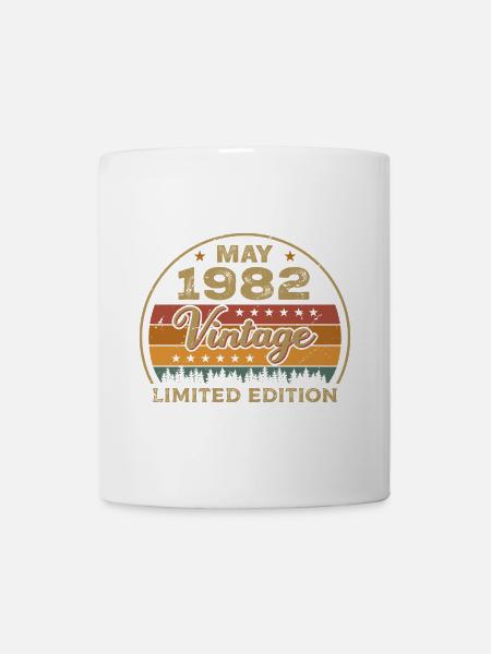 Mai Geschenk Mai 1982 Jubiläum Mai 1982 May 1982 - Tasse - Weiß