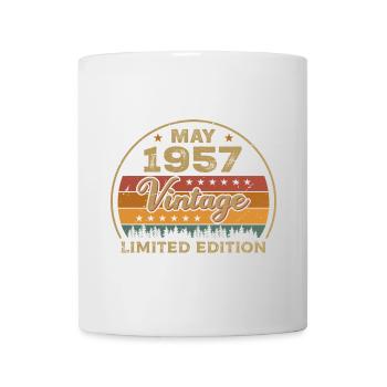 Mai Geschenk Mai 1957 Jubiläum Mai 1957 May 1957 - Tasse - Weiß - Vorne