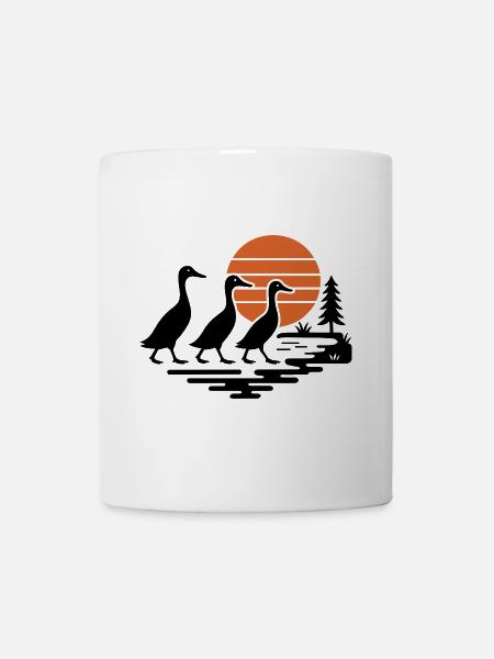 Laufenten Laufente Sonnenuntergang Entenzucht - Tasse - Weiß