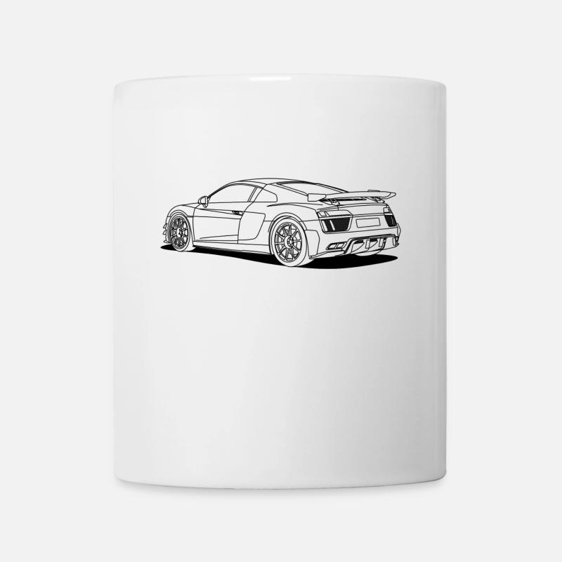 racing car outlines - Mug blanc - blanc