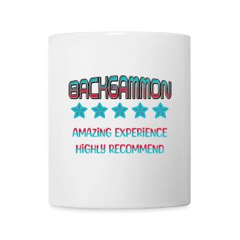 Backgammon Amazing Experience Je le recommande vivement - Mug blanc - blanc - Devant