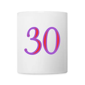 30. 30 YEARS. 30th ANNIVERSARY. 30TH ANNIVERSARY. - Mug - white - Front