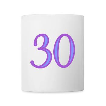 30. 30 YEARS. 30th ANNIVERSARY. 30TH ANNIVERSARY. - Mug - white - Front