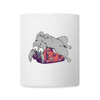 Lapin Valise Voyage Voyage Vacances Vacances Prêts Lapins - Mug blanc - blanc - Devant