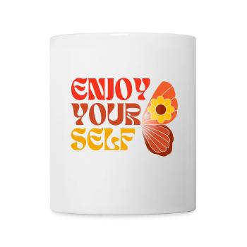 Amusez-vous Papillon hippie style années 70 - Mug blanc - blanc - Devant