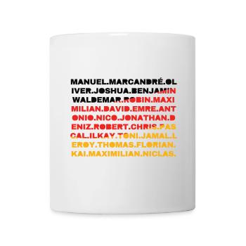 Fußballer Nationalspieler Namen Deutschland - Tasse - Weiß - Vorne