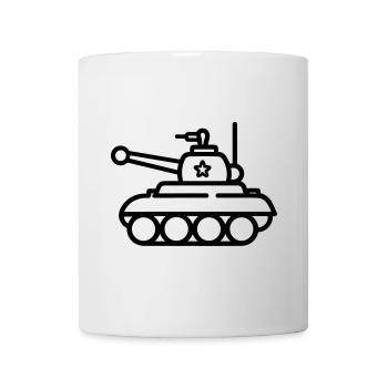 Panzer - Tasse - Weiß - Vorne