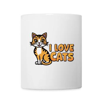 I love cats - Mug - white - Front