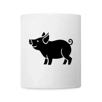 cochon - Mug blanc - blanc - Devant