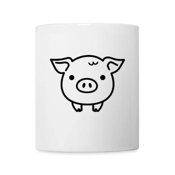 cochon - Mug blanc - blanc - Devant