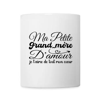 Cadeau grand-mère d'amour, grand-mère je t'aime - Mug blanc - blanc - Devant